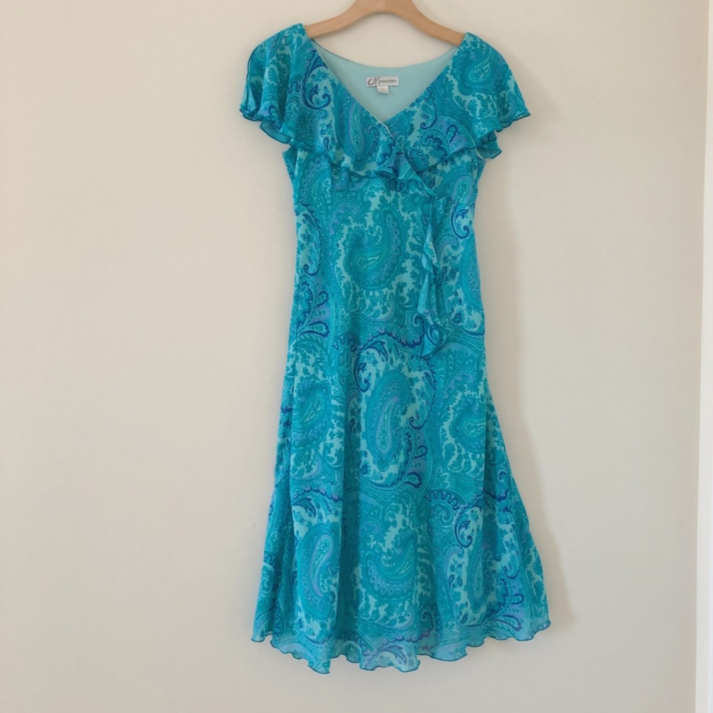 Blue/Green  Midi Dress